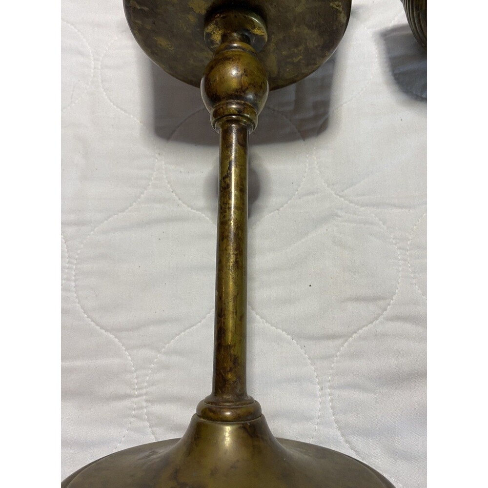 2 Maitland Smith Heavy Brass Candle Holders 11-11.5”Handmade In The Philippines - Picture 15 of 16